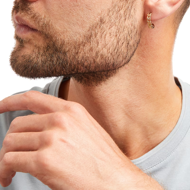 Hoop Earrings for Men with Different Face Shapes and Features插图