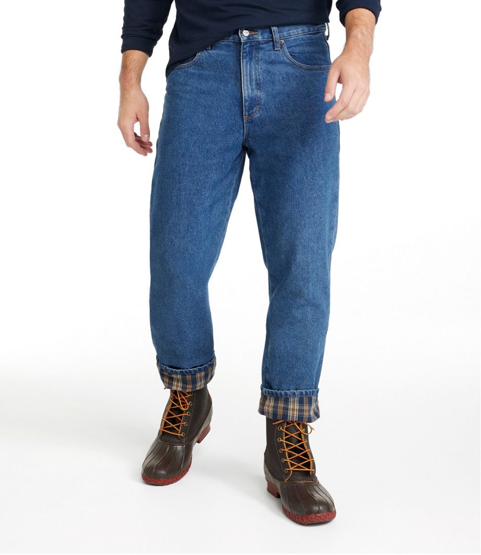 mens lined jeans