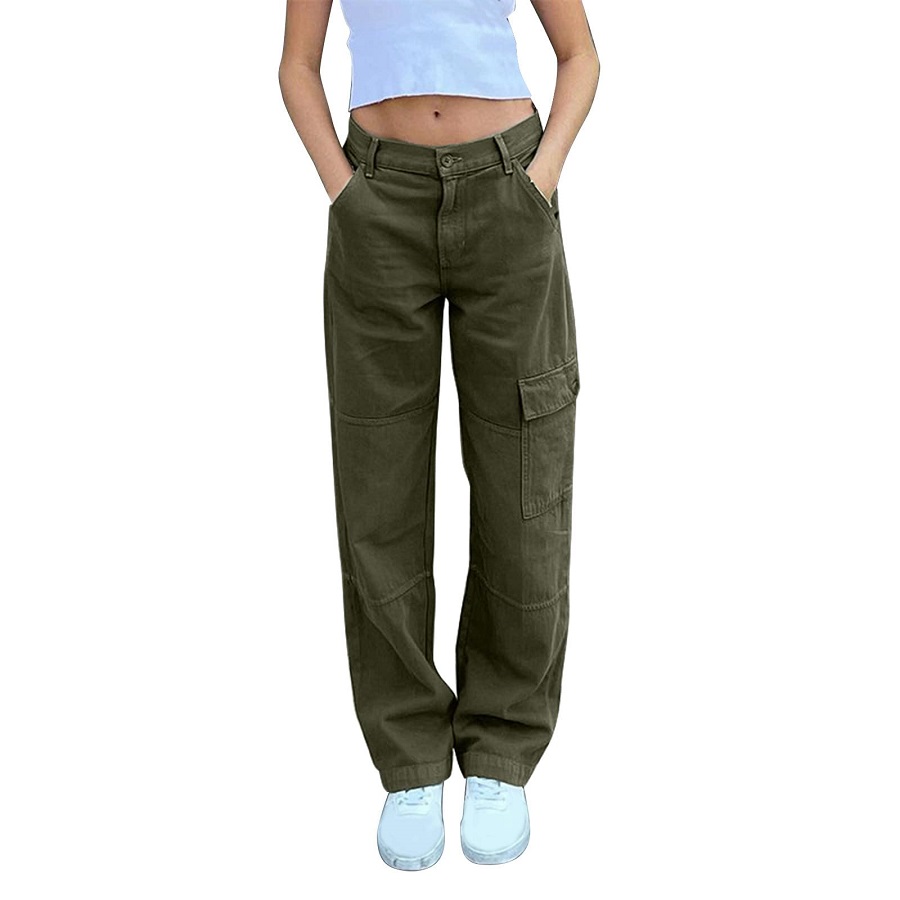 Fitted cargo pants women's