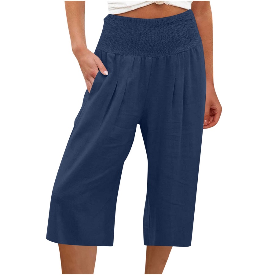 Elastic waist capris