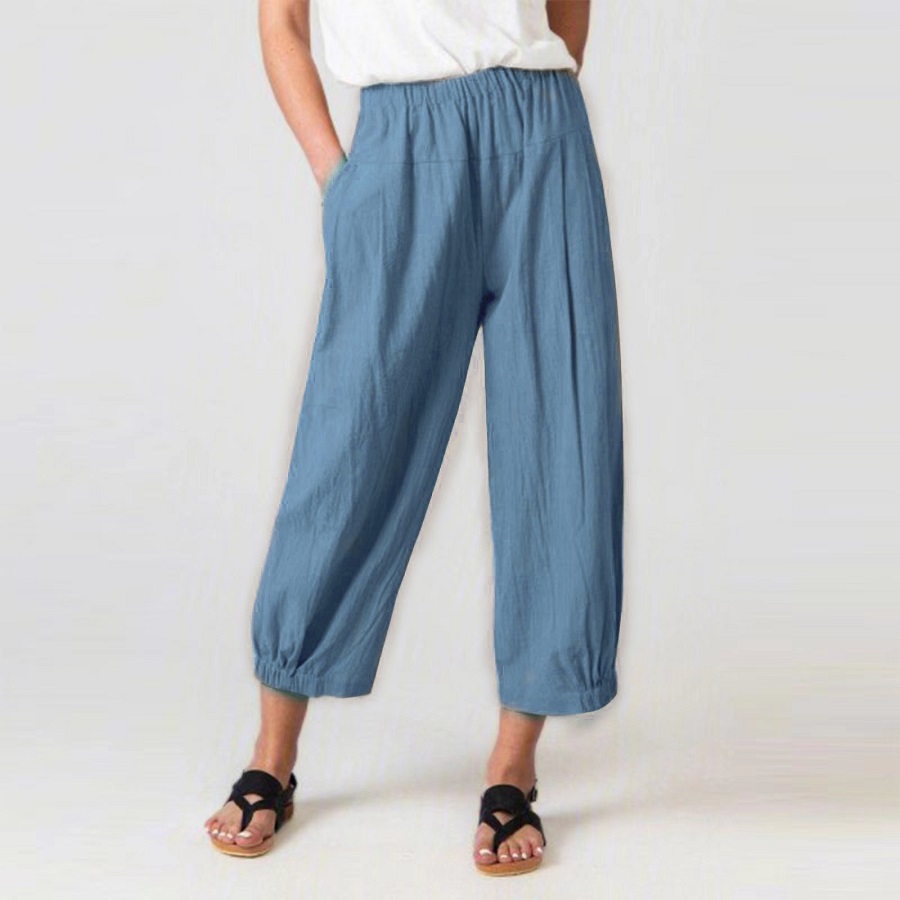 Elastic waist capris