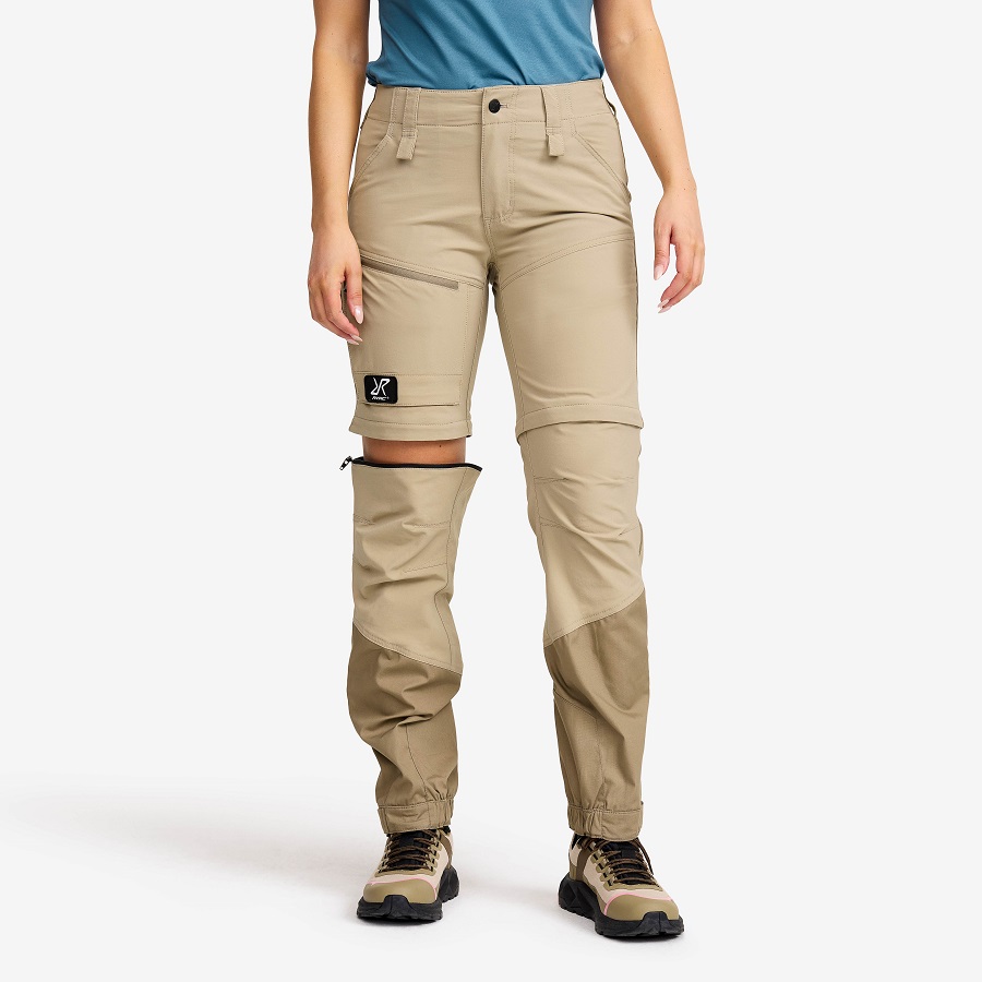 Women's hiking pants with zipper crotch