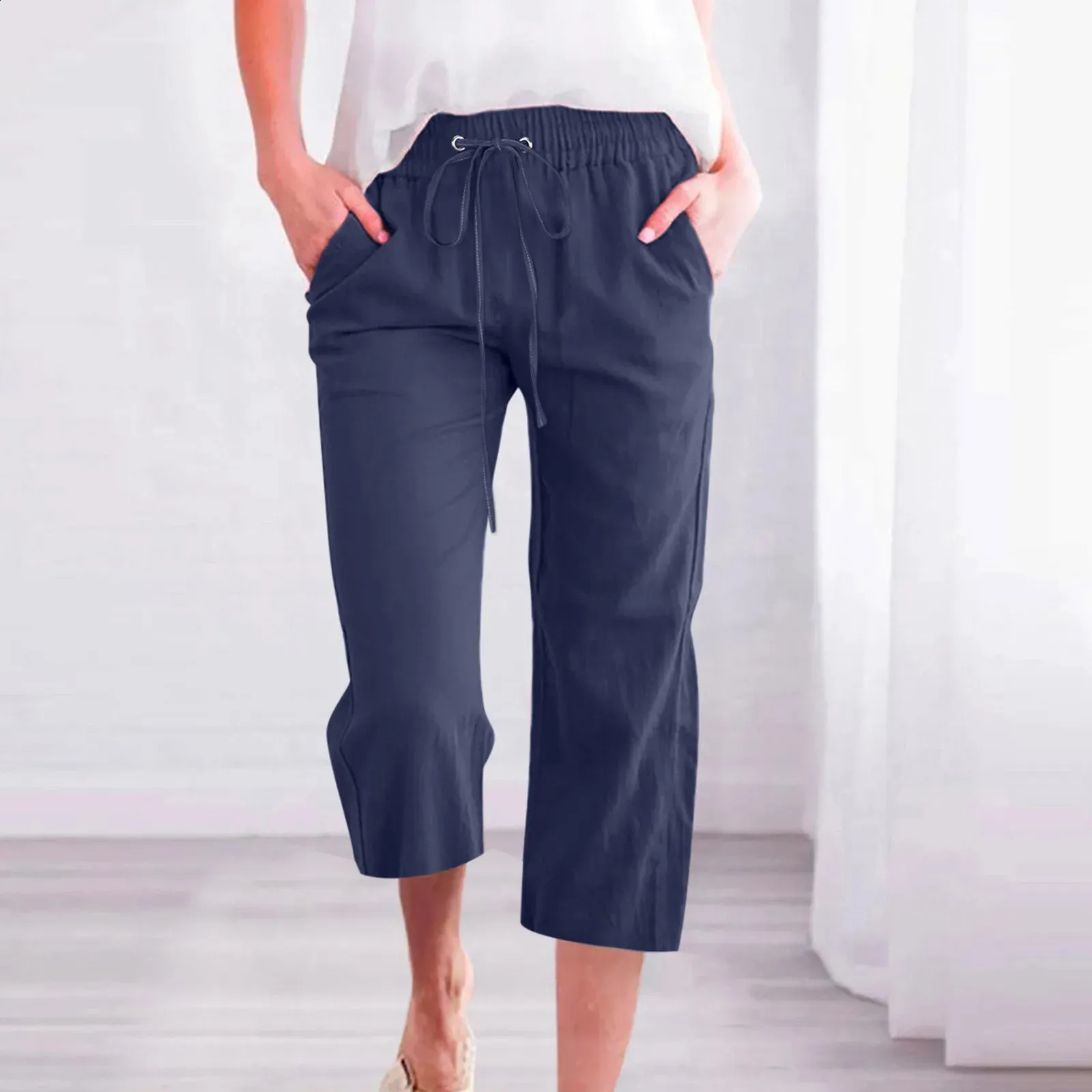 womens cotton capris