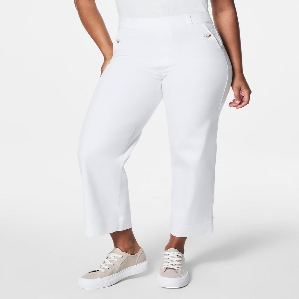 white cropped pants