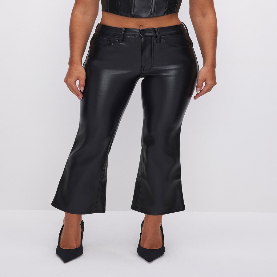 cropped leather pants