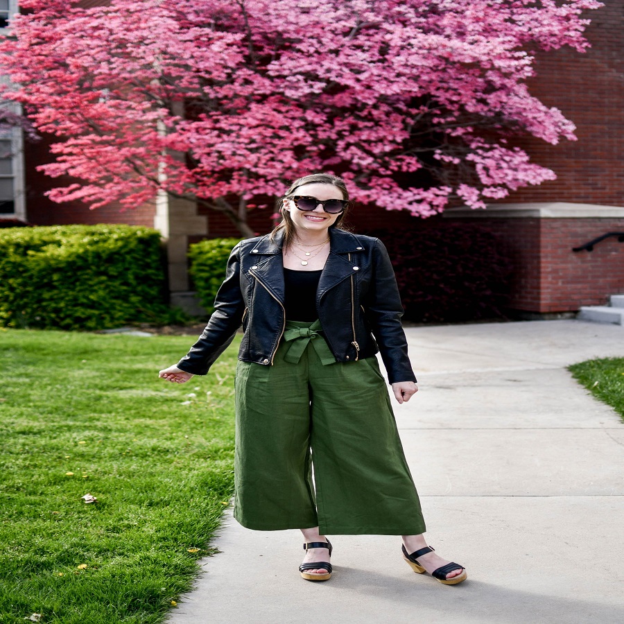 petite how to wear wide leg cropped pants