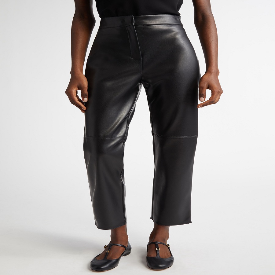 Cropped Leather Pants