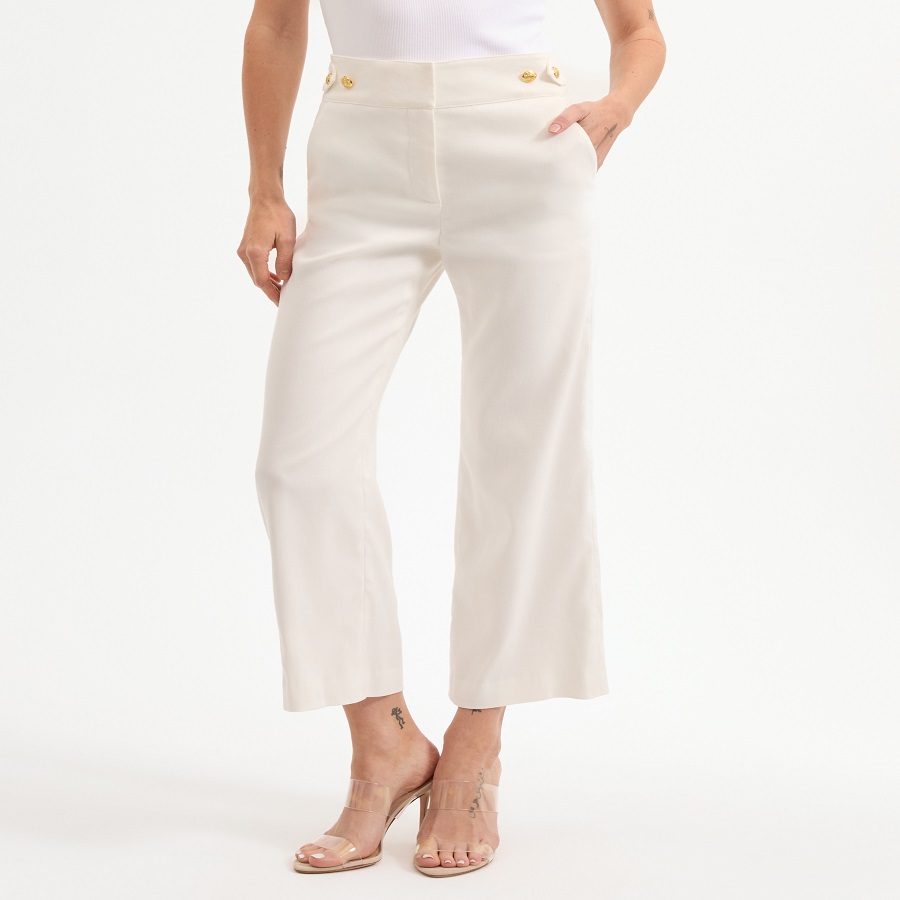 White Cropped Pants