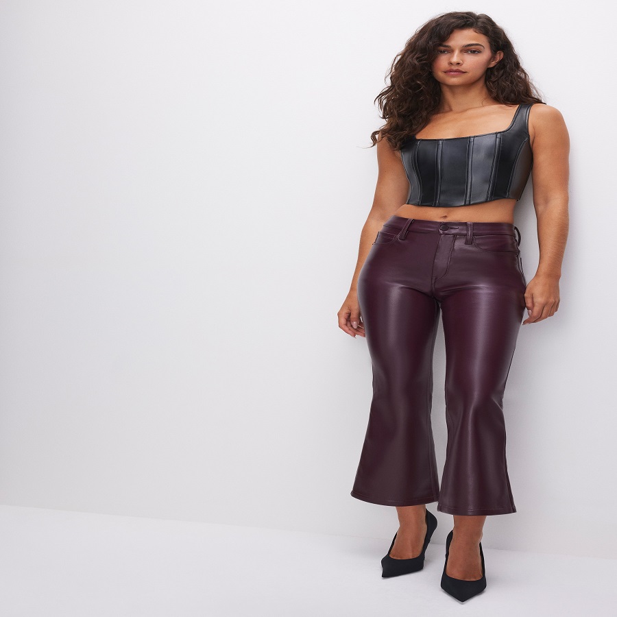 Cropped Leather Pants