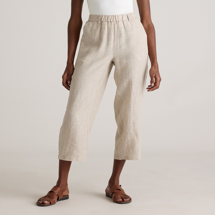 Cropped Linen Pants